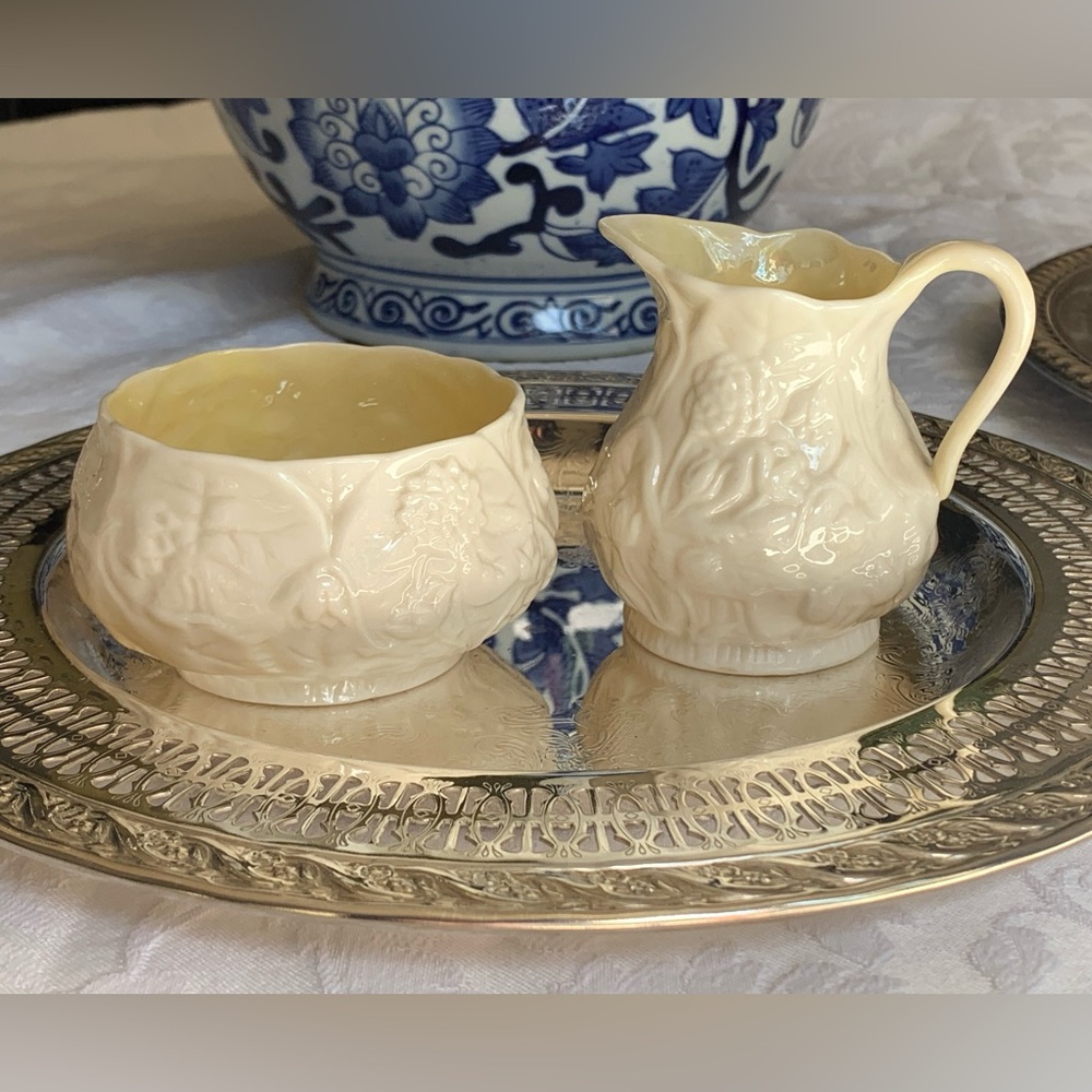 Belleek Sugar & Creamer